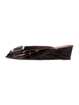 Stuart Weitzman Leather Printed Mules