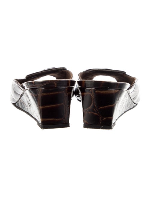 Stuart Weitzman Leather Printed Mules