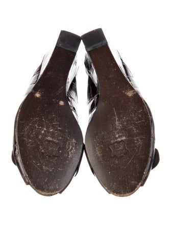 Stuart Weitzman Leather Printed Mules