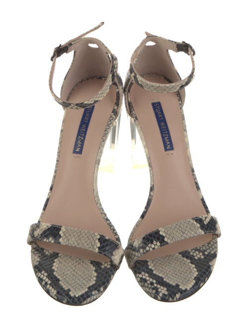 Stuart Weitzman Snakeskin Animal Print Sandals