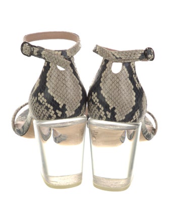 Stuart Weitzman Snakeskin Animal Print Sandals