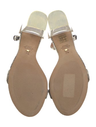 Stuart Weitzman Snakeskin Animal Print Sandals