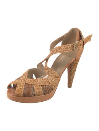 Stuart Weitzman Leather T-Strap Pumps