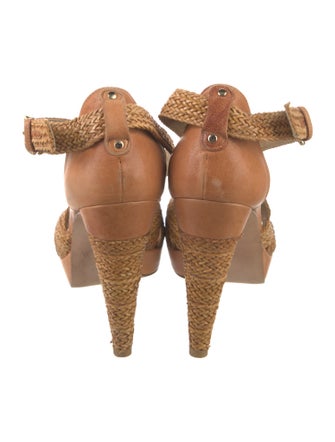 Stuart Weitzman Leather T-Strap Pumps