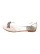 Stuart Weitzman Rubber Crystal Embellishments Sandals