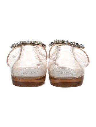 Stuart Weitzman Rubber Crystal Embellishments Sandals