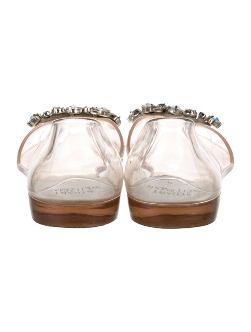 Stuart Weitzman Rubber Crystal Embellishments Sandals