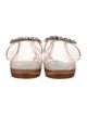 Stuart Weitzman Rubber Crystal Embellishments Sandals