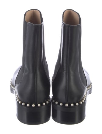 Stuart Weitzman Faux Pearl Accents Leather Chelsea Boots