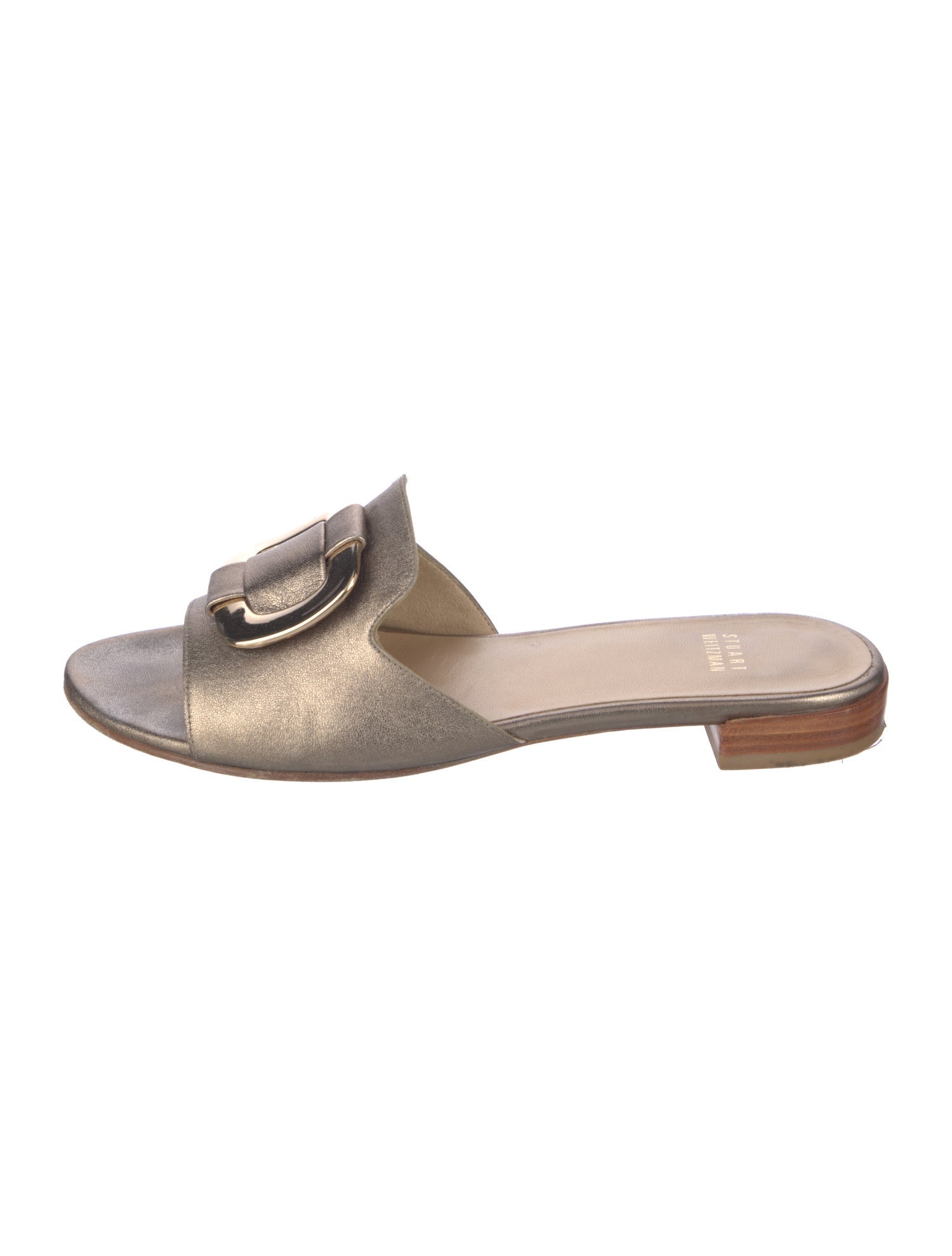Stuart Weitzman Leather Slides