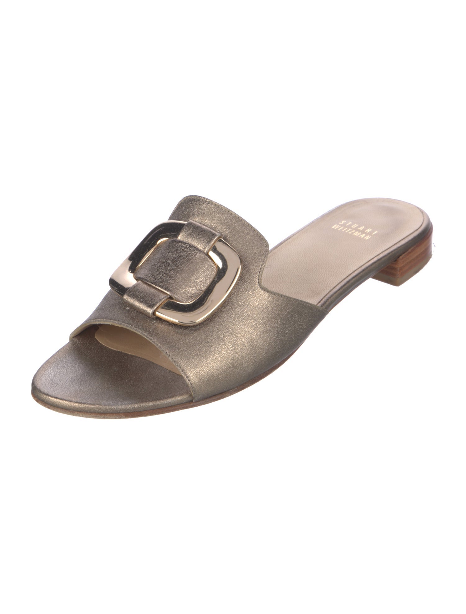 Stuart Weitzman Leather Slides