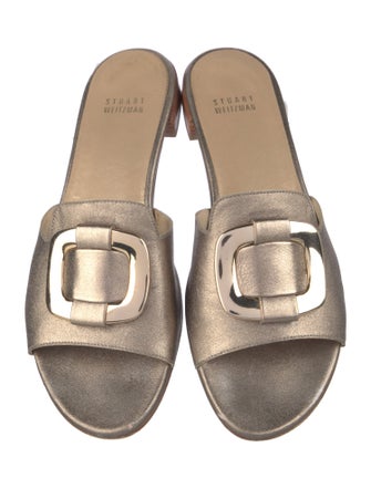 Stuart Weitzman Leather Slides