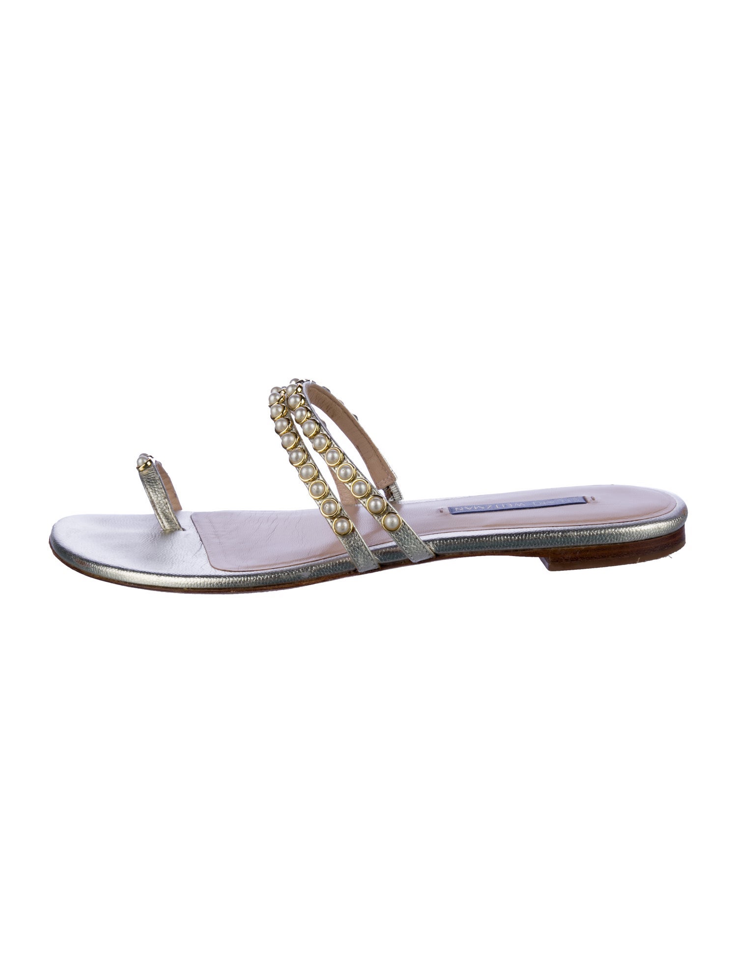 Stuart Weitzman Leather Slides