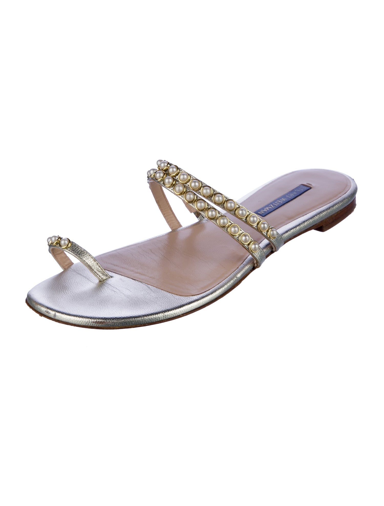 Stuart Weitzman Leather Slides