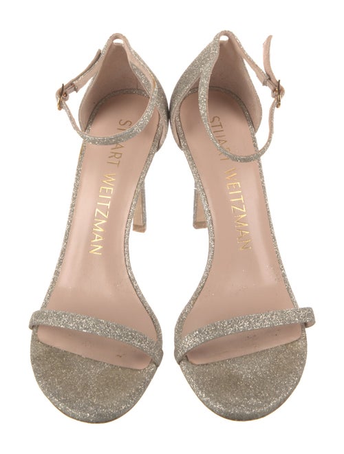 Stuart Weitzman Glitter Animal Print Sandals
