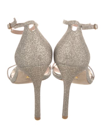 Stuart Weitzman Glitter Animal Print Sandals