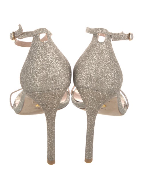 Stuart Weitzman Glitter Animal Print Sandals
