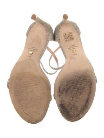 Stuart Weitzman Glitter Animal Print Sandals