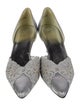 Stuart Weitzman Satin Crystal Embellishments D'Orsay Pumps