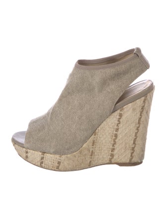 Stuart Weitzman Straw Striped Slingback Pumps