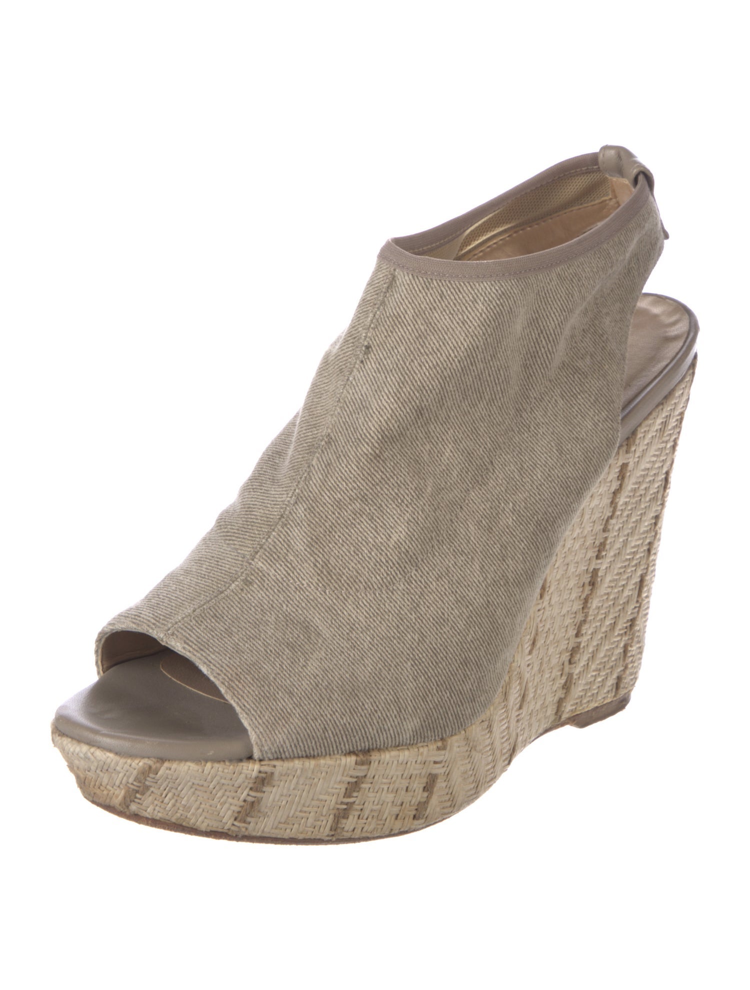 Stuart Weitzman Straw Striped Slingback Pumps