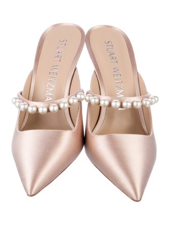 Stuart Weitzman Satin Mules