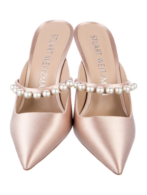 Stuart Weitzman Satin Mules