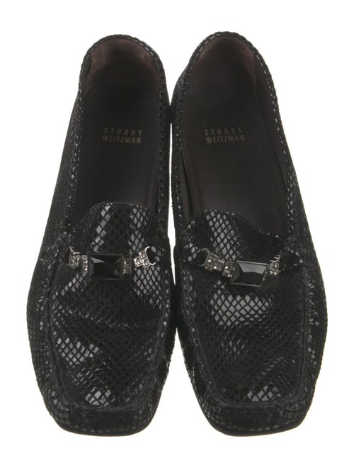 Stuart Weitzman Patent Leather Animal Print Loafers