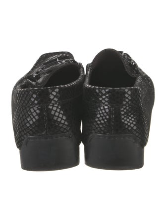 Stuart Weitzman Patent Leather Animal Print Loafers