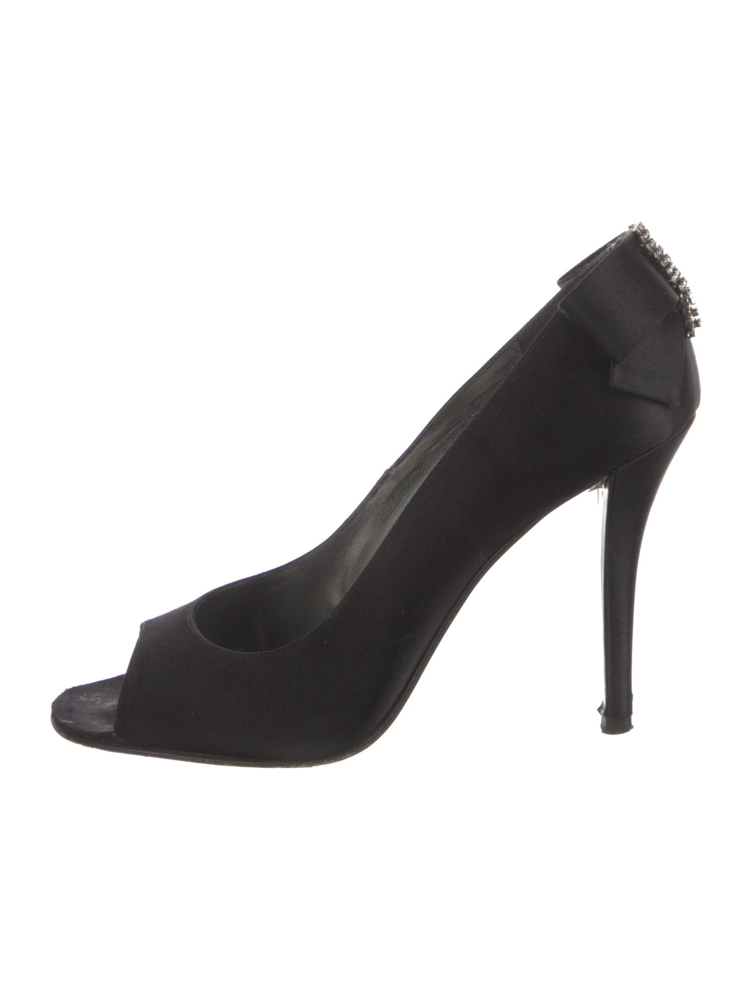 Stuart Weitzman Satin Bow Accents Pumps