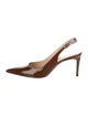 Stuart Weitzman Patent Leather Slingback Pumps