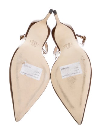 Stuart Weitzman Patent Leather Slingback Pumps