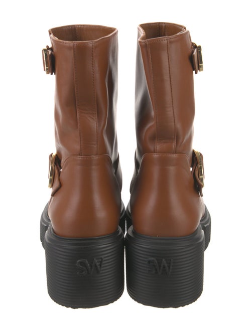 Stuart Weitzman Leather Moto Boots