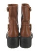 Stuart Weitzman Leather Moto Boots