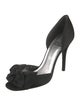 Stuart Weitzman Satin Bow Accents D'Orsay Pumps