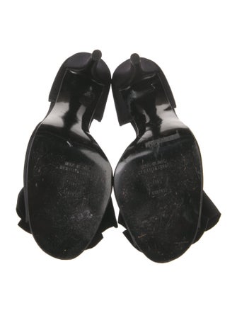 Stuart Weitzman Satin Bow Accents D'Orsay Pumps