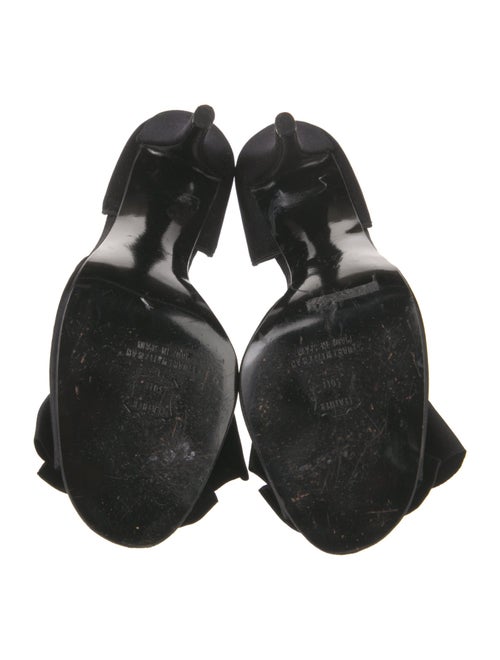 Stuart Weitzman Satin Bow Accents D'Orsay Pumps