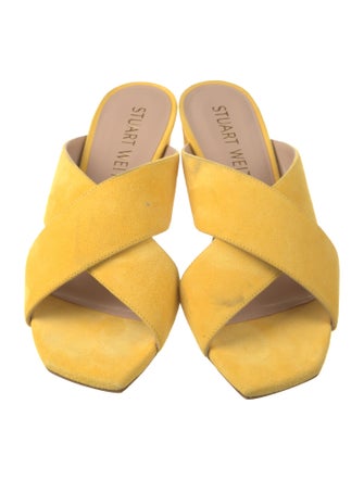 Stuart Weitzman Suede Slides