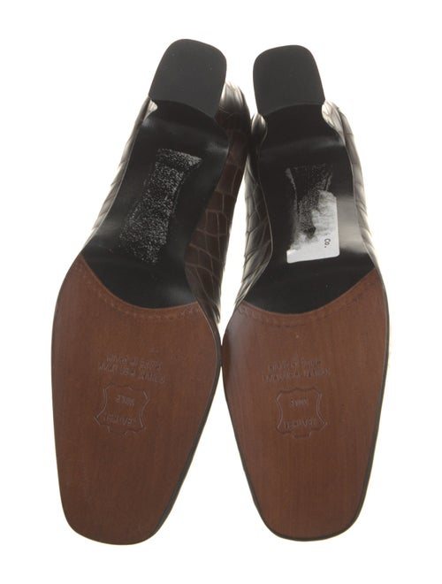 Stuart Weitzman Embossed Leather Animal Print Pumps