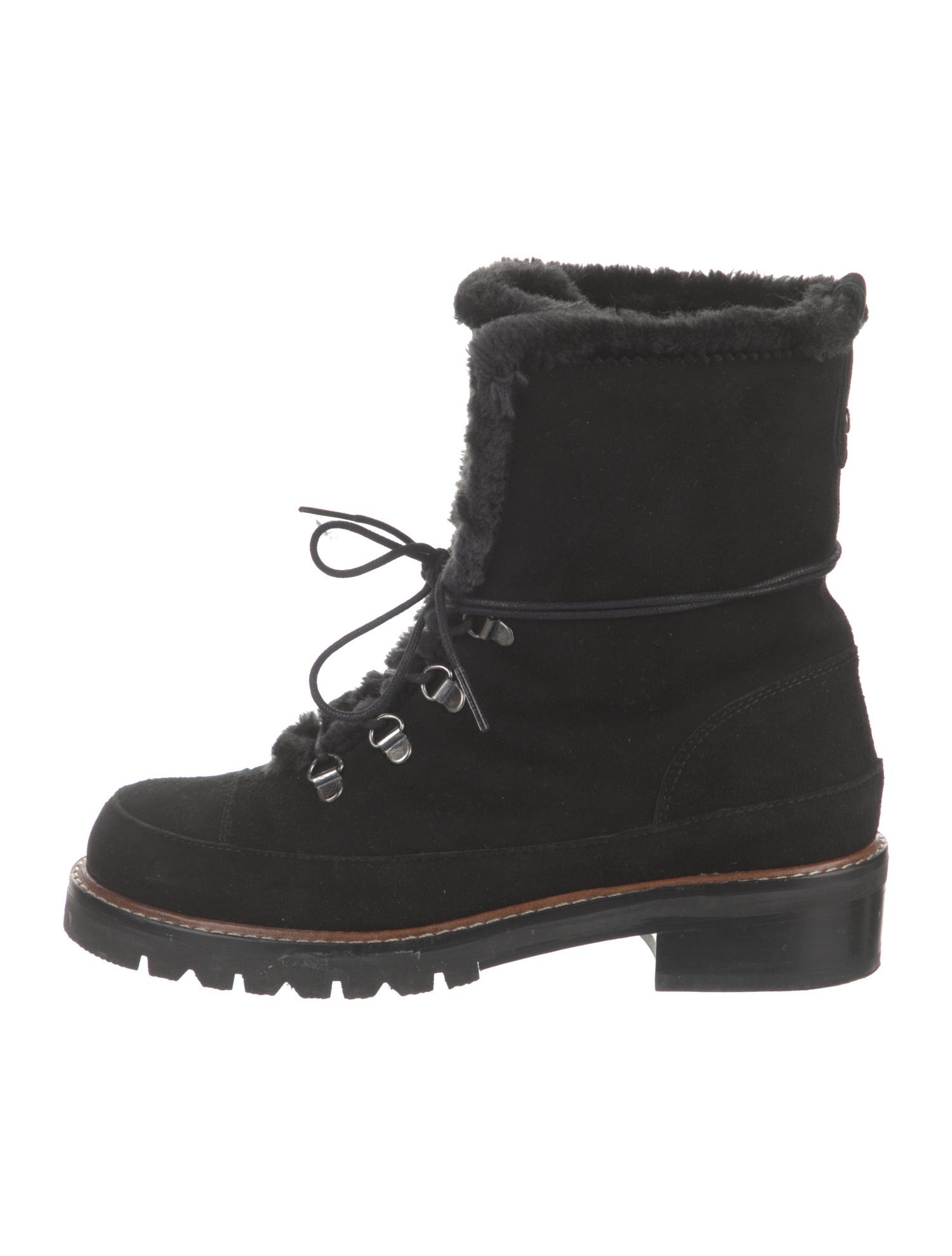 Stuart Weitzman Suede Combat Boots