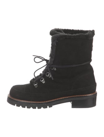 Stuart Weitzman Suede Combat Boots