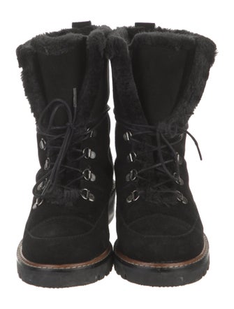 Stuart Weitzman Suede Combat Boots
