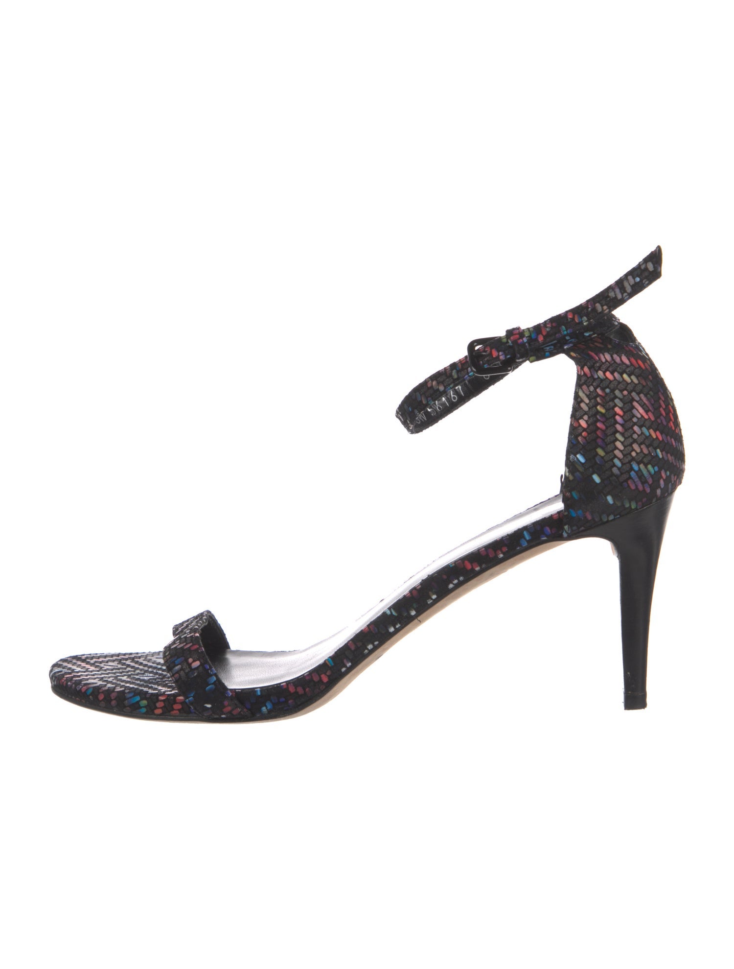 Stuart Weitzman Suede Printed Sandals