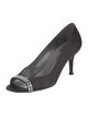 Stuart Weitzman Satin Crystal Embellishments Pumps