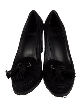 Stuart Weitzman Suede Tassel Accents Pumps