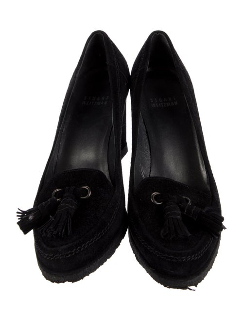 Stuart Weitzman Suede Tassel Accents Pumps