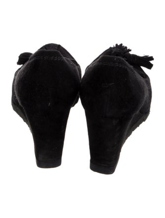 Stuart Weitzman Suede Tassel Accents Pumps