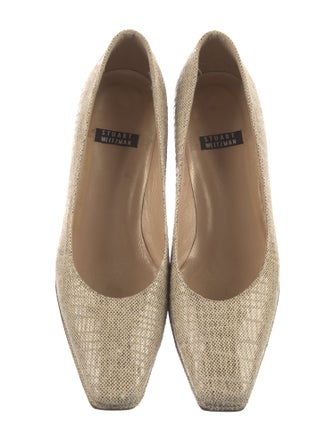 Stuart Weitzman Leather Animal Print Espadrilles