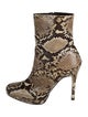 Stuart Weitzman Embossed Leather Animal Print Boots