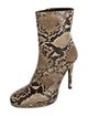 Stuart Weitzman Embossed Leather Animal Print Boots